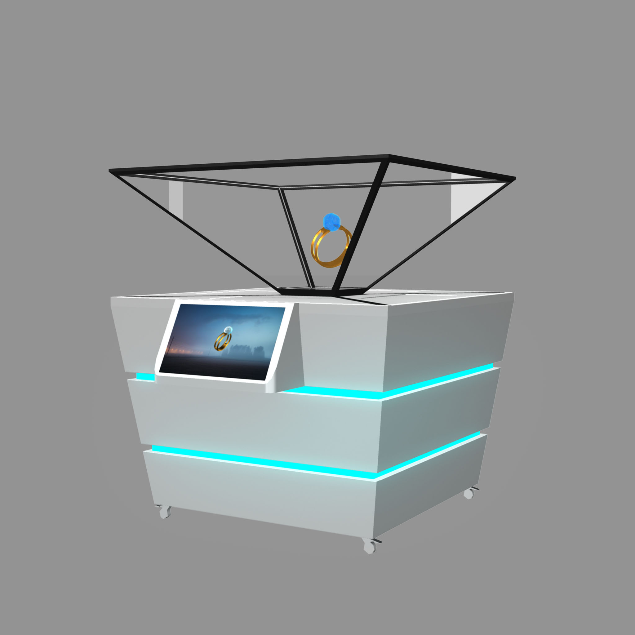 360度全息展示柜的構成和原理